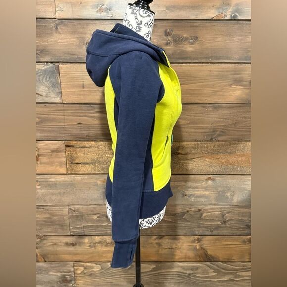 COPY - Lululemon Neon Yellow and Navy Hoodie - Picture 2 of 6
